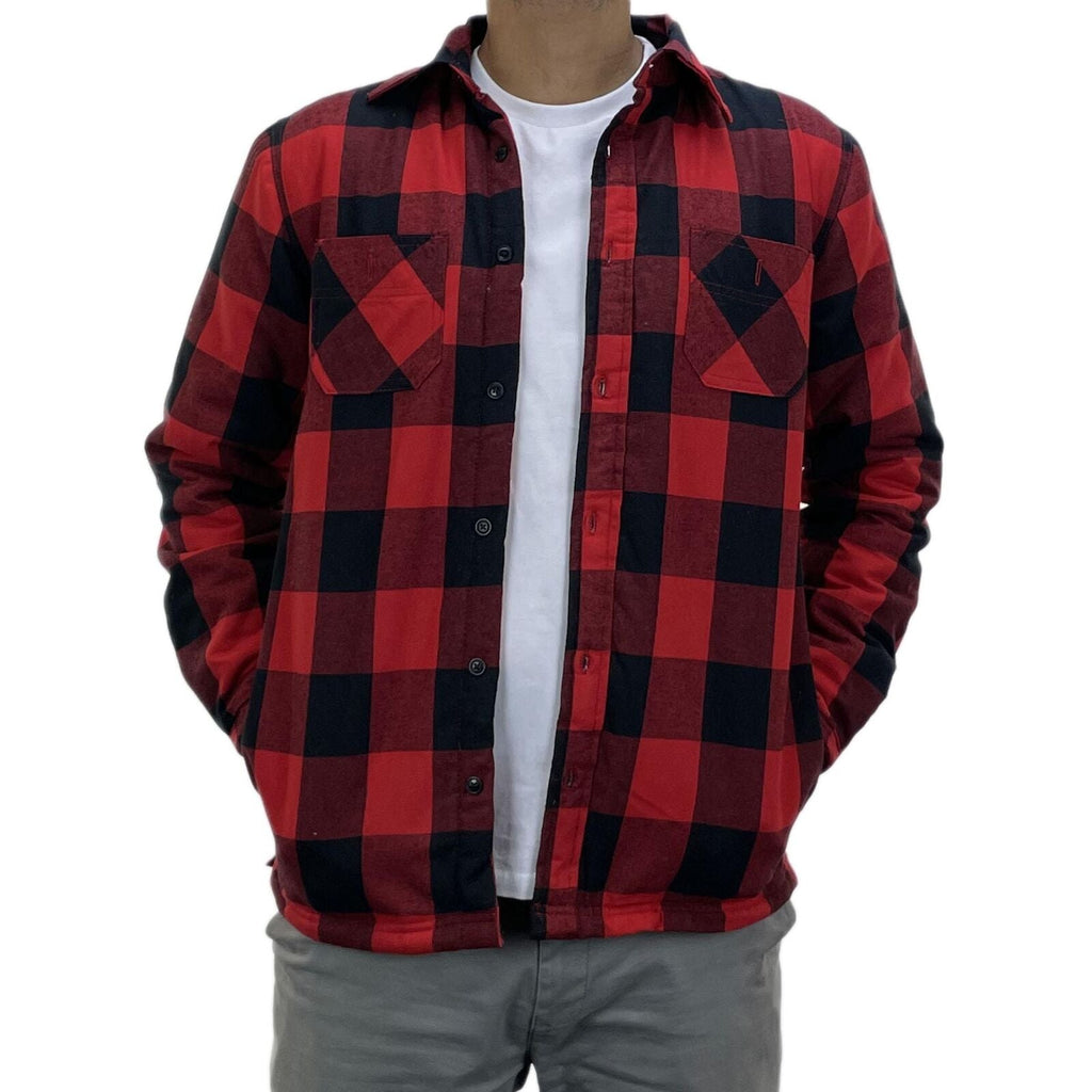 Mens Sherpa Lined Shirt UK | Fleece Work Shirt for Cold Weather