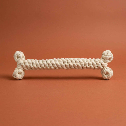 The Jumbo White Rope Bone Toy