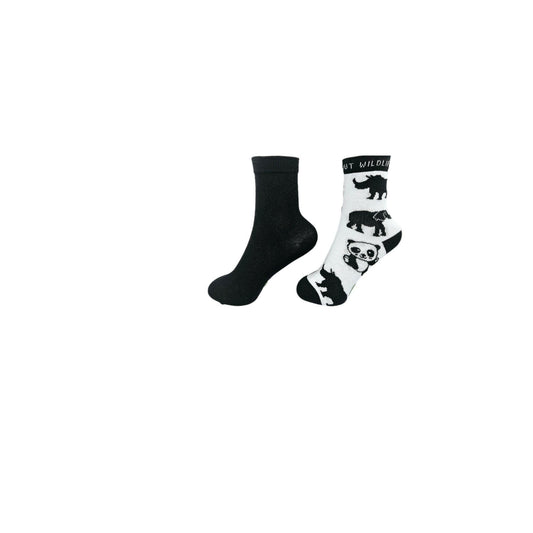 ECO ESSENTIALS ORGANIC COTTON KIDS SOCKS DUO: SCHOOL & SAFARI-1